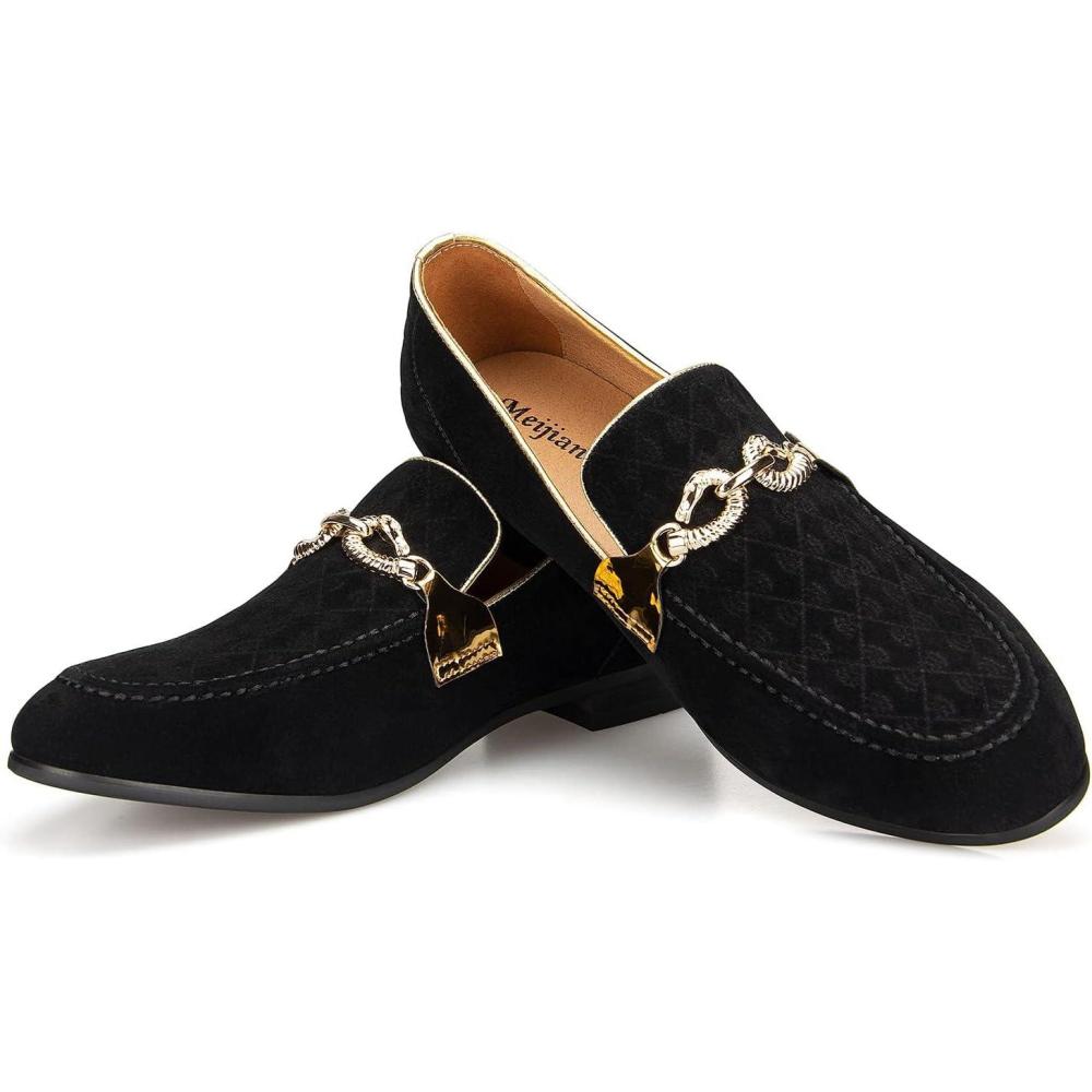 imageMeijiana Mens Fashion Classic Faux Leather Loafers and Weeding Dress Shoes for MenBlack05