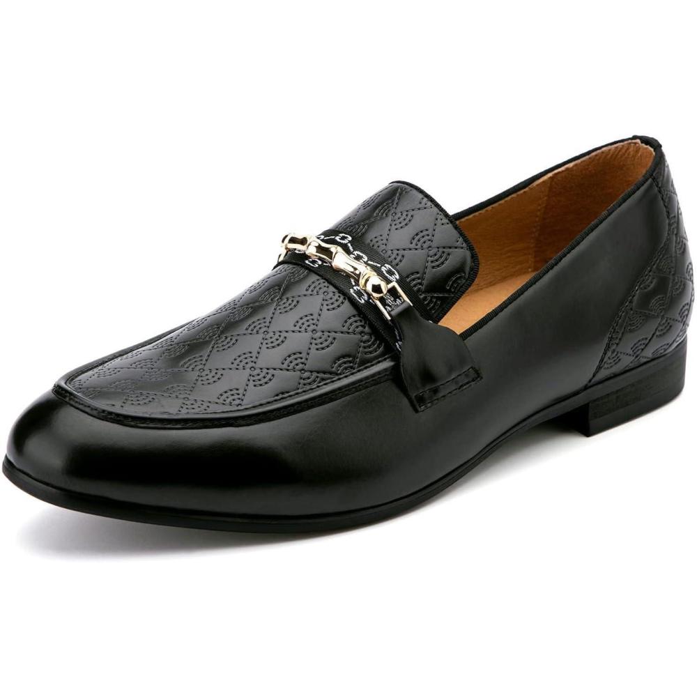 imageMeijiana Mens Fashion Classic Faux Leather Loafers and Weeding Dress Shoes for MenBlack07