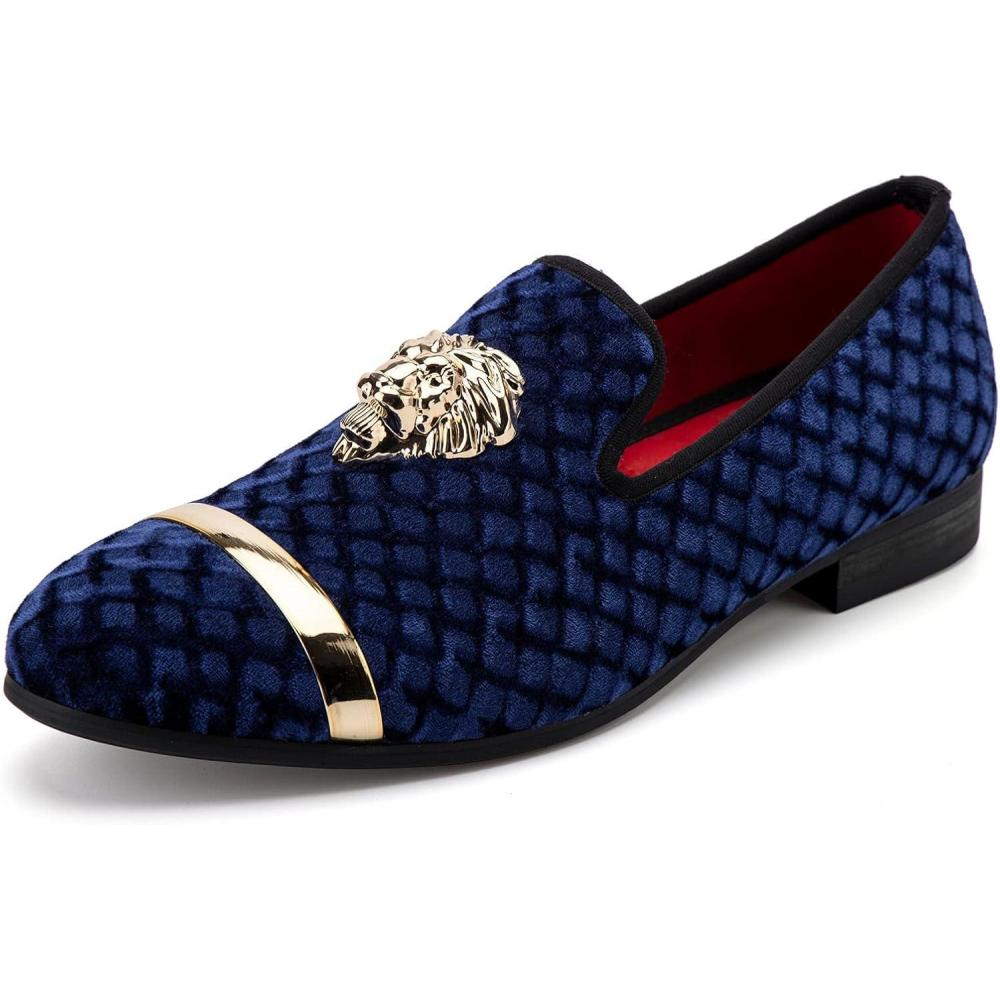 imageMeijiana Mens Loafers Lightweight SlipOn Moccasins Stylish Dress Shoes Breathable Tassels LoafersBlue08