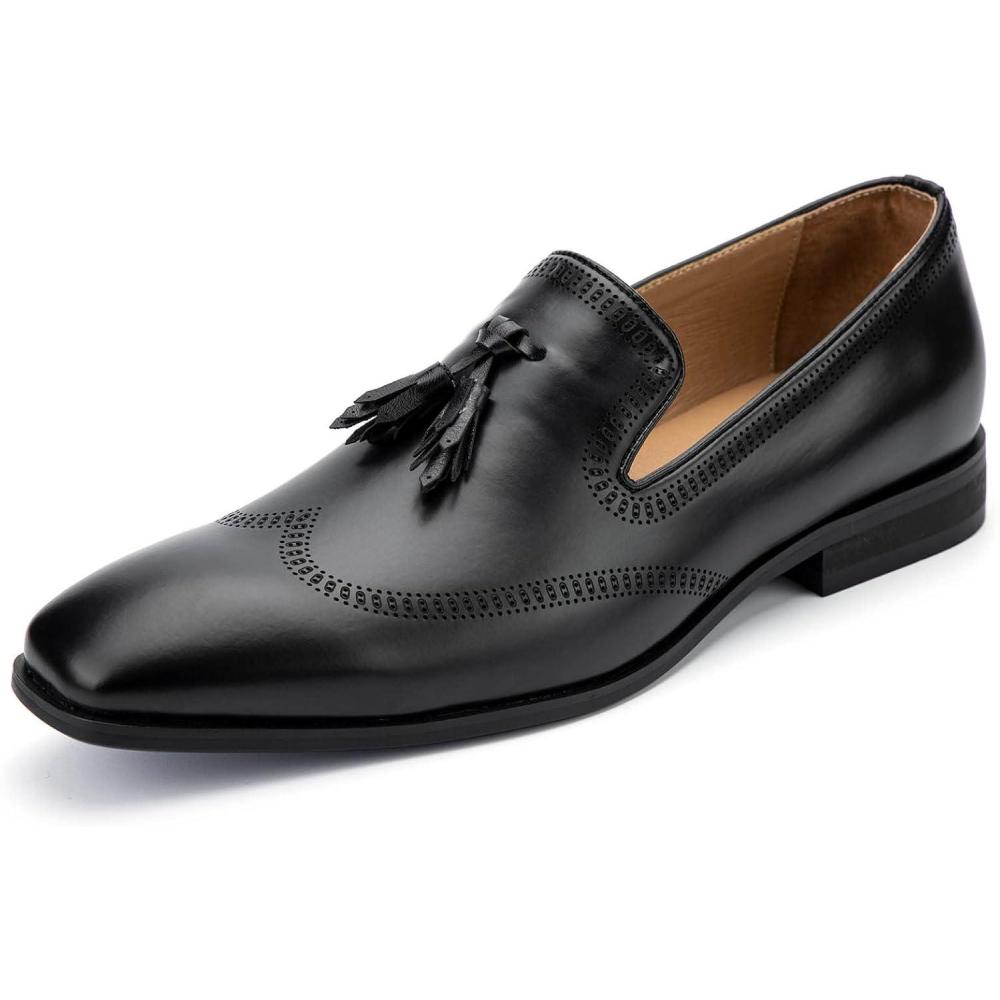 imageMeijiana Mens Classic Loafers  Dress Shoes for Men Luxury Fashion LoafersBlack05