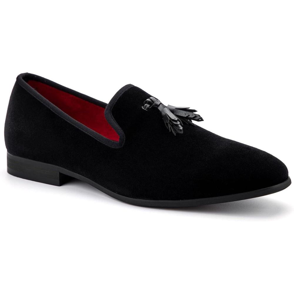 imageMeijiana Mens Loafers Wedding Dress Shoes SlipOn Loafers for Men Tuxedo Suit ShoesBlack04