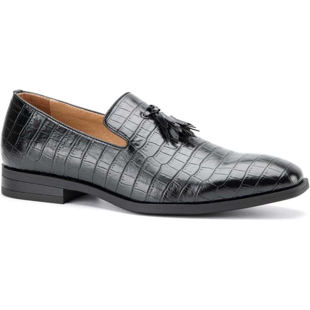 imageMeijiana Mens Loafers Wedding Dress Shoes SlipOn Loafers for Men Tuxedo Suit ShoesBlack22