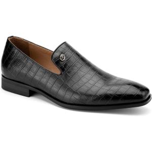 Meijiana Mens Loafers Wedding Dress Shoes Slip-On Loafers for Men Tuxedo Suit Shoes(Black-15)