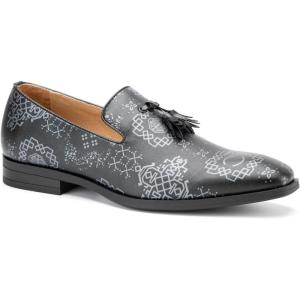 Meijiana Mens Loafers Wedding Dress Shoes Slip-On Loafers for Men Tuxedo Suit Shoes(Black-26)