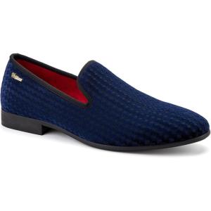 Meijiana Mens Loafers Wedding Dress Shoes Slip-On Loafers for Men Tuxedo Suit Shoes(Blue-03)