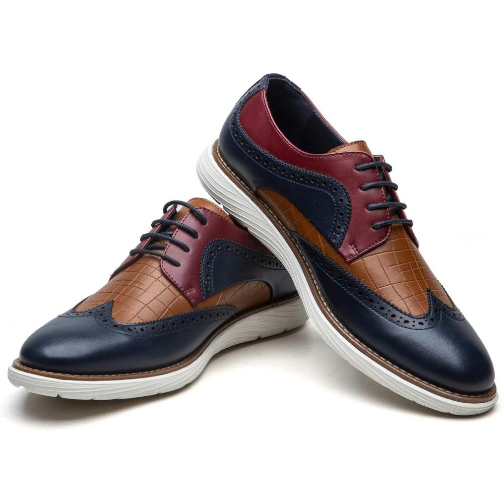 imageMeijiana Mens Oxford Shoes  Blue  Casual Dress ShoesMulticoloured07
