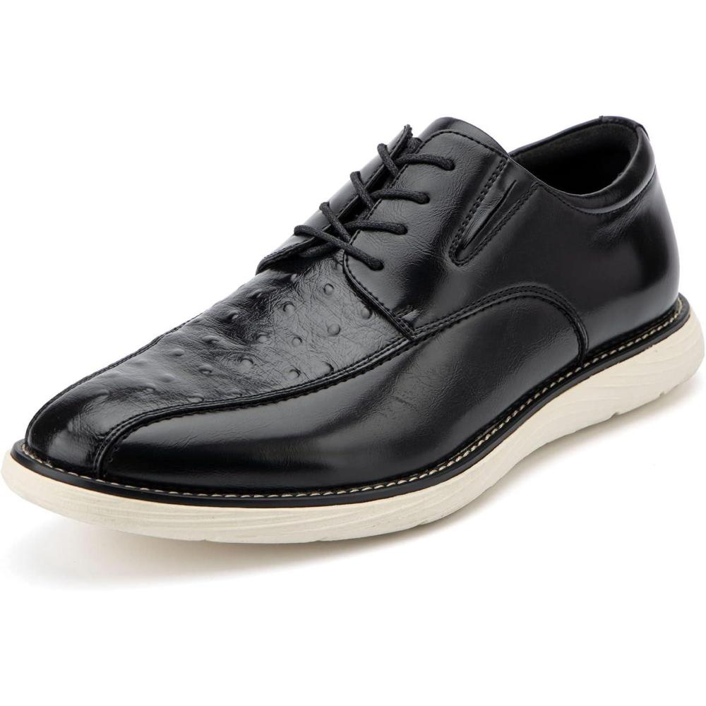 imageMeijiana Mens Oxford Shoes Dress Shoes Mens Lightweight laceup Fashion ShoesBlack10