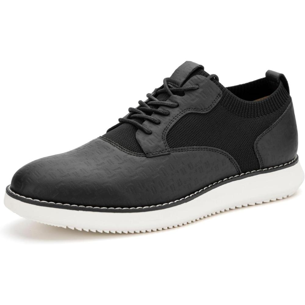 imageMeijiana Mens Oxford Shoes Dress Shoes Mens Lightweight laceup Fashion ShoesBlack13