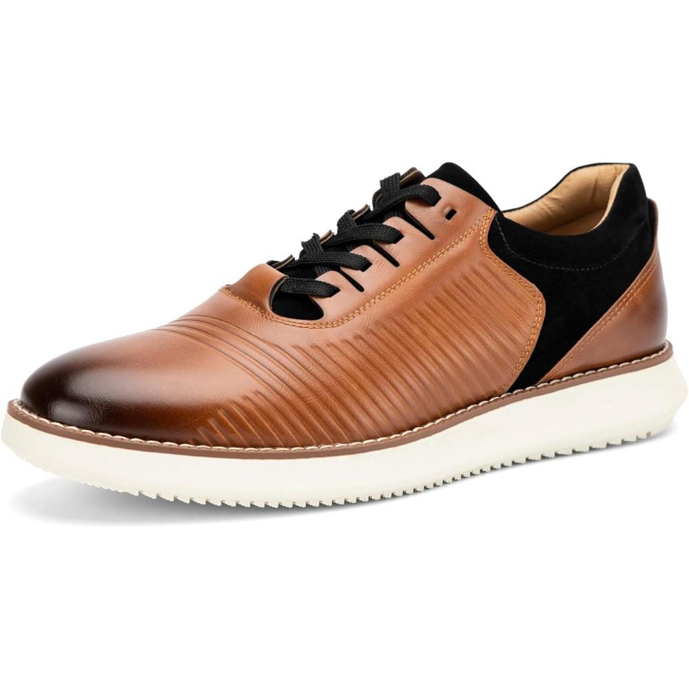 imageMeijiana Mens Oxford Shoes Dress Shoes Mens Lightweight laceup Fashion ShoesBrown05