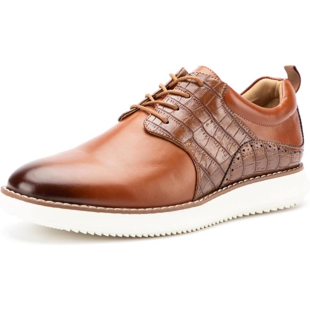 imageMeijiana Mens Oxford Shoes Dress Shoes Mens Lightweight laceup Fashion ShoesBrown06