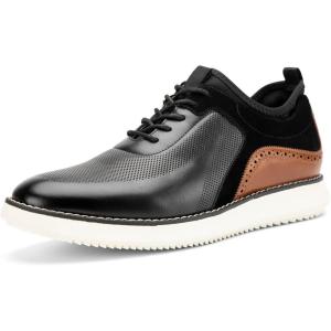 Meijiana Men’s Oxford Shoes Dress Shoes Men’s Lightweight lace-up Fashion Shoes(Black-01)