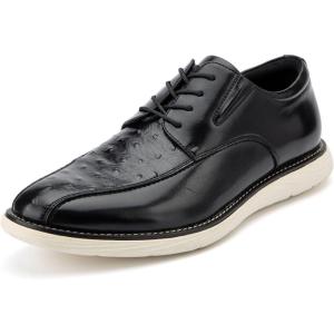 Meijiana Men’s Oxford Shoes Dress Shoes Men’s Lightweight lace-up Fashion Shoes(Black-10)