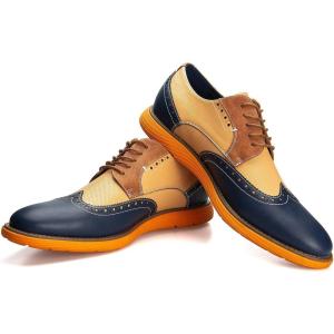 Meijiana Men’s Oxford Shoes Dress Shoes Men’s Lightweight lace-up Fashion Shoes(Multicoloured-02)