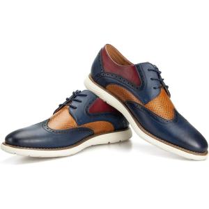 Meijiana Men’s Oxford Shoes Dress Shoes Men’s Lightweight lace-up Fashion Shoes(Multicoloured-05)