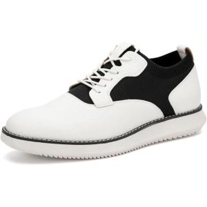 Meijiana Men’s Oxford Shoes Dress Shoes Men’s Lightweight lace-up Fashion Shoes(White-14)