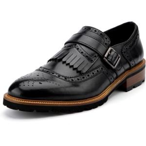 Meijiana Men’s Oxfords Luxury Oxford Shoes for Men Business Casual Shoes Men’s Lace-up Fashion Shoes(Black-07)