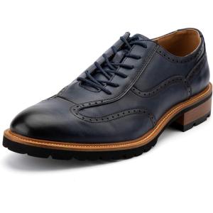 Meijiana Men’s Oxfords Luxury Oxford Shoes for Men Business Casual Shoes Men’s Lace-up Fashion Shoes(Blue-09)