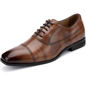 Meijiana Men’s Oxfords Luxury Oxford Shoes for Men Business Casual Shoes Men’s Lace-up Fashion Shoes(Brown-04)