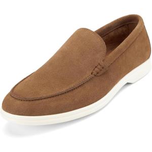 Meijiana Men’s Genuine Leather Loafers Slip-On Moccasins Dress Shoes, Lightweight and Breathable with Rubber Sole Stylish Mens Loafers(Brown-07)