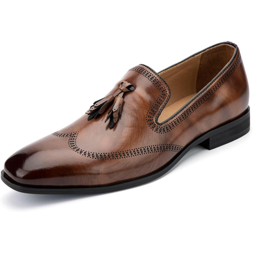 image:imageMEIJIANA Mens Loafers Mens Classic Loafers Dress Shoes Loafers for Men Fashion Luxury ShoesBrown06